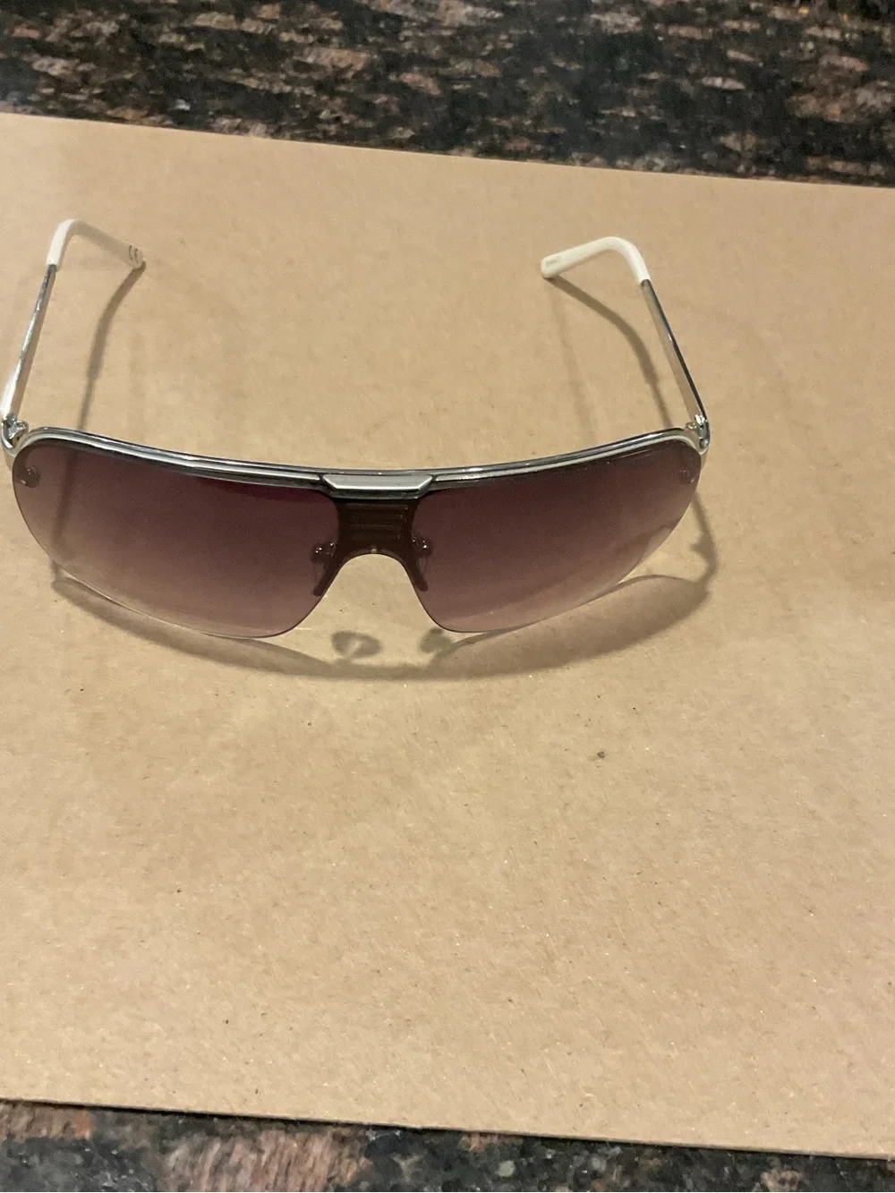 Y2K white and silver frame sunglasses